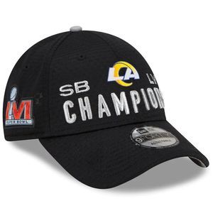 New Era Los Angeles Rams Super Bowl LVI Champions 9FORTY Snapback Hat Cap Black